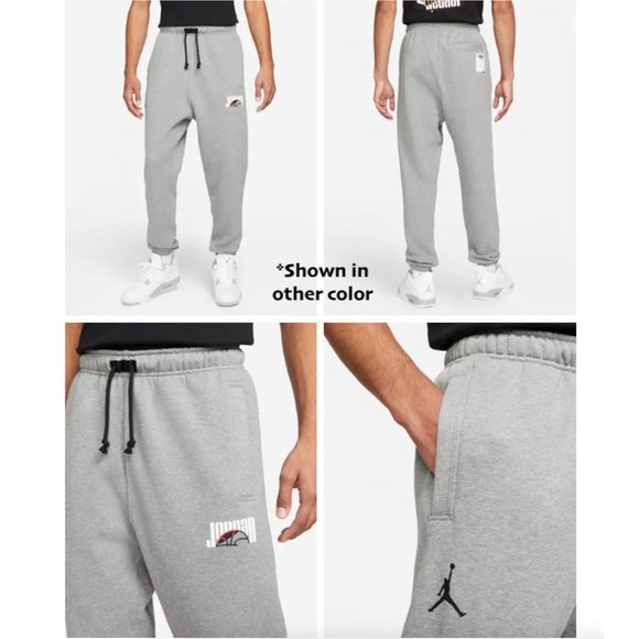 Air Jordan Jumpman Sport DNA Nike Men's Fleece Pants Jogger - Black - Picture 7 of 8